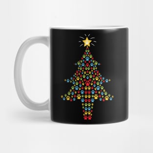 paws Christmas tree Mug